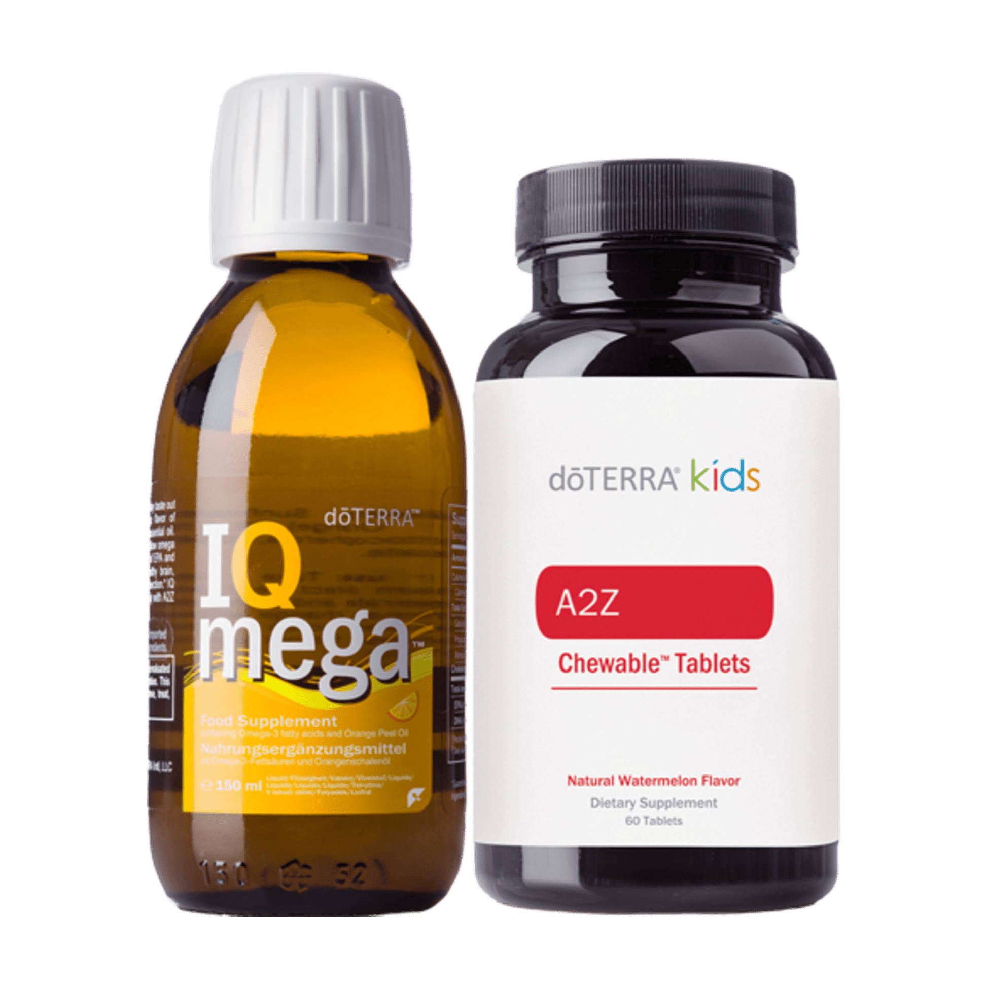 A2Z Chewable™ rágótabletta és IQ Mega™ folyékony omega-3 táplálékkiegészítő csomag